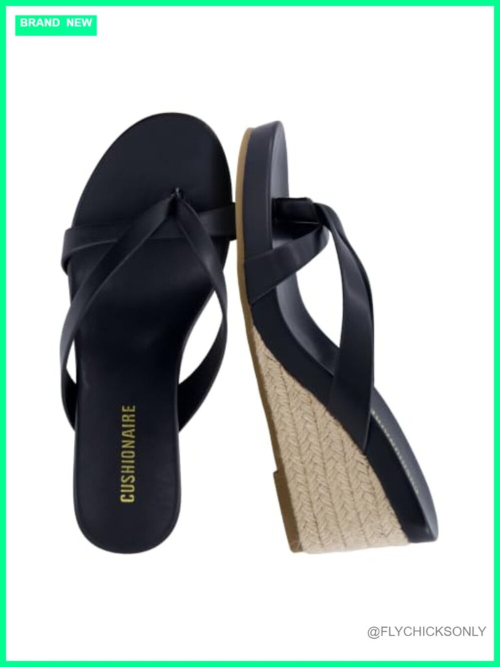 Espadrille Wedge Sandals Faux Leather Cross Strap Slip-On Thong Platform